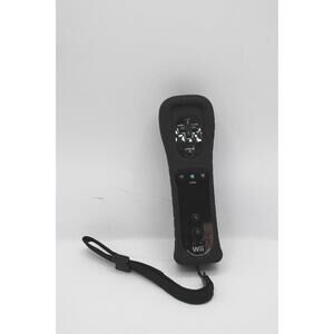 Nintendo Wii Remote Motion Plus Inside In Black, Tested, with Silicone Cover